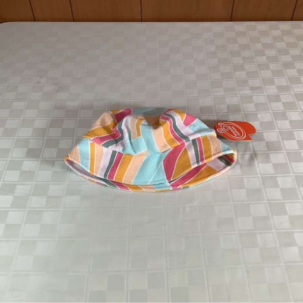 Wonder Nation Pink and Orange bucket sun/swim Hat Vibrant Accessories
